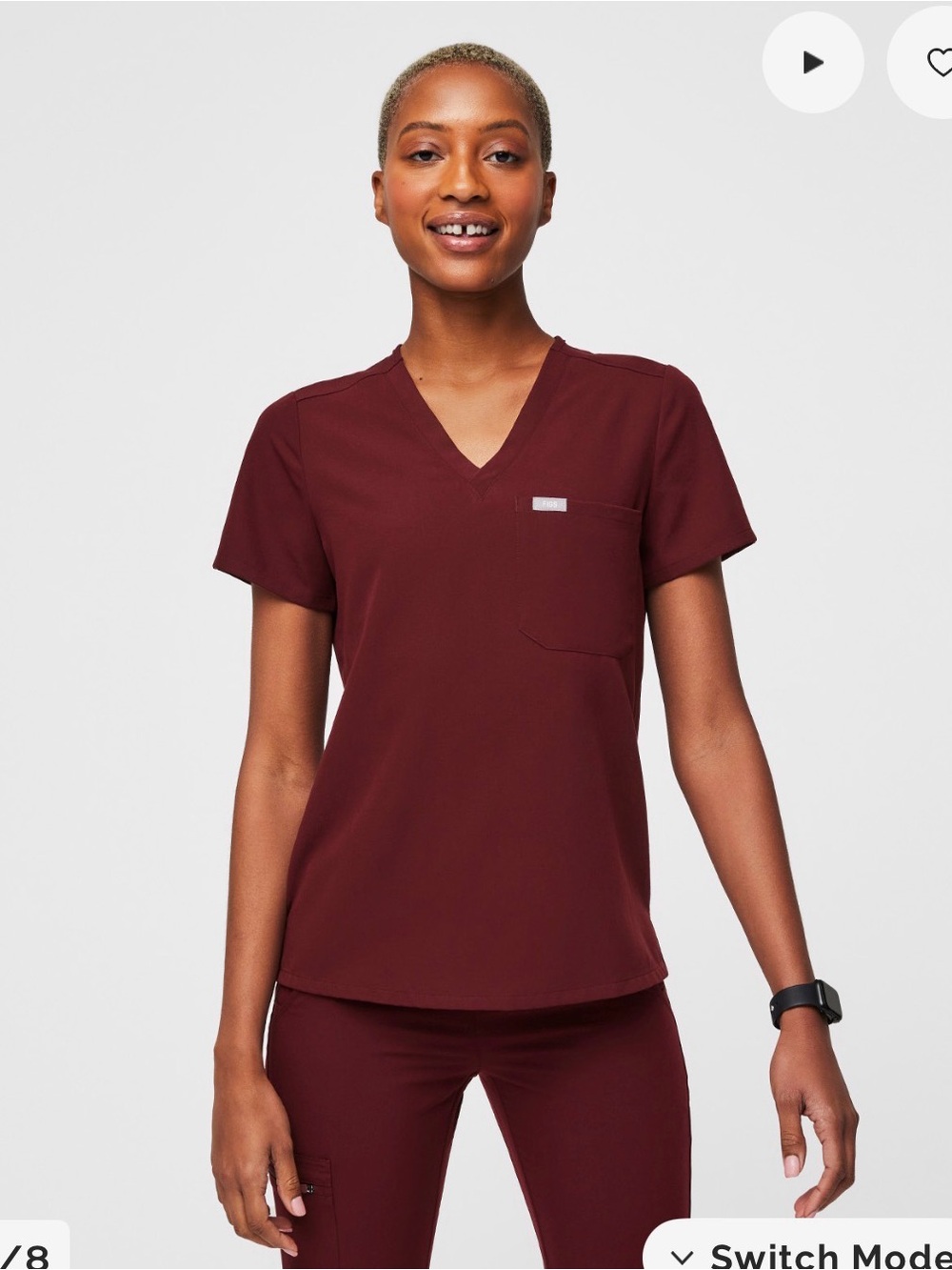 FIGS Scrubs Set - Burgundy